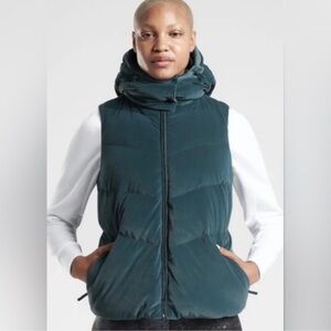 Athleta Lofty Puffy Velvet Down Vest